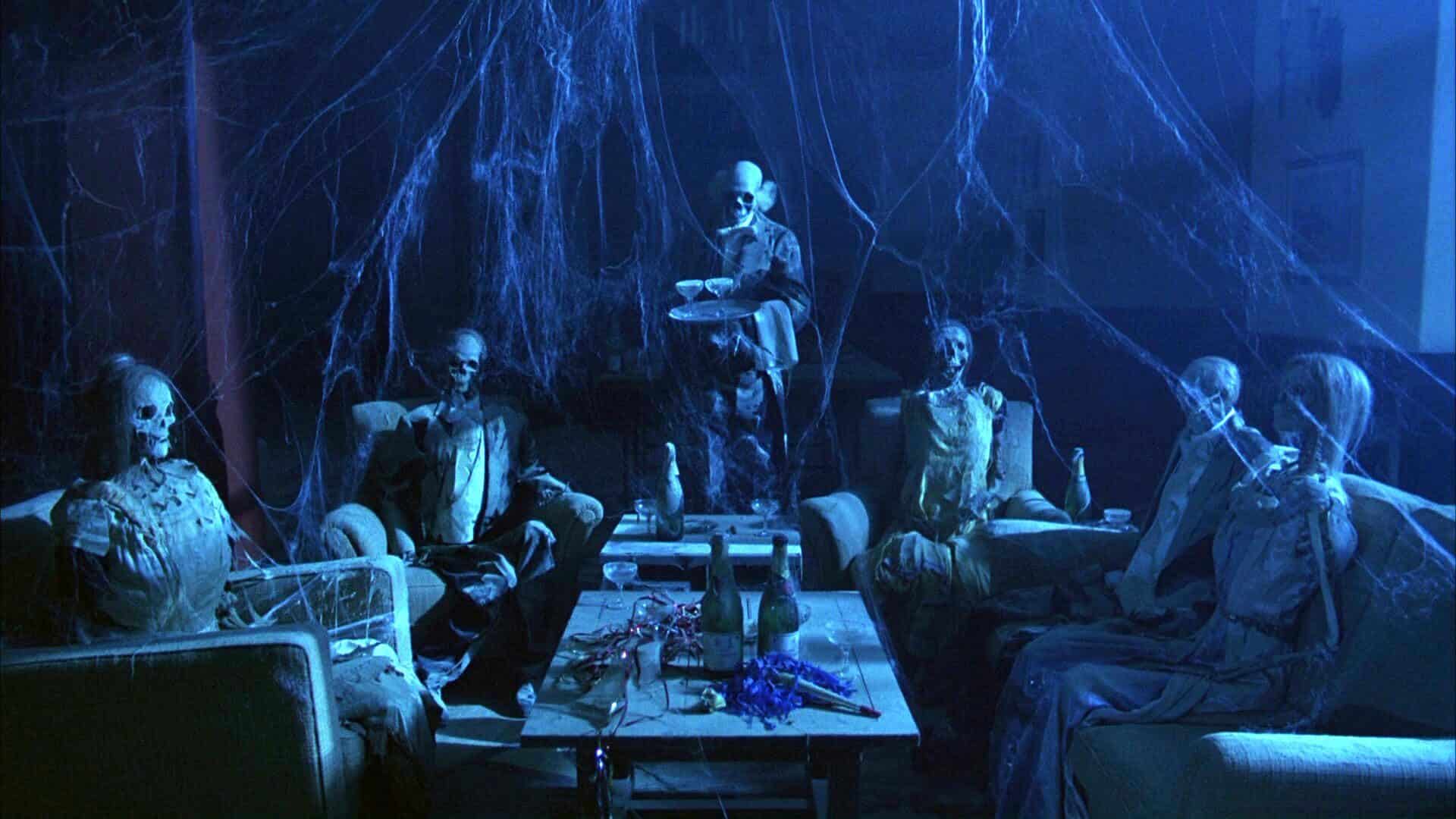 Skeletons having a diner party