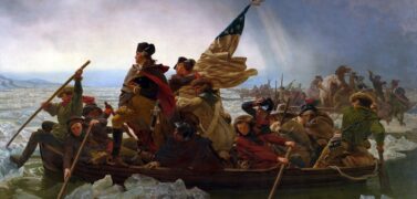 The painting Crossing the Delaware depicting the American Revolution