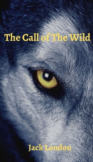 Half face portrait of wolf as cover for Call of the Wild