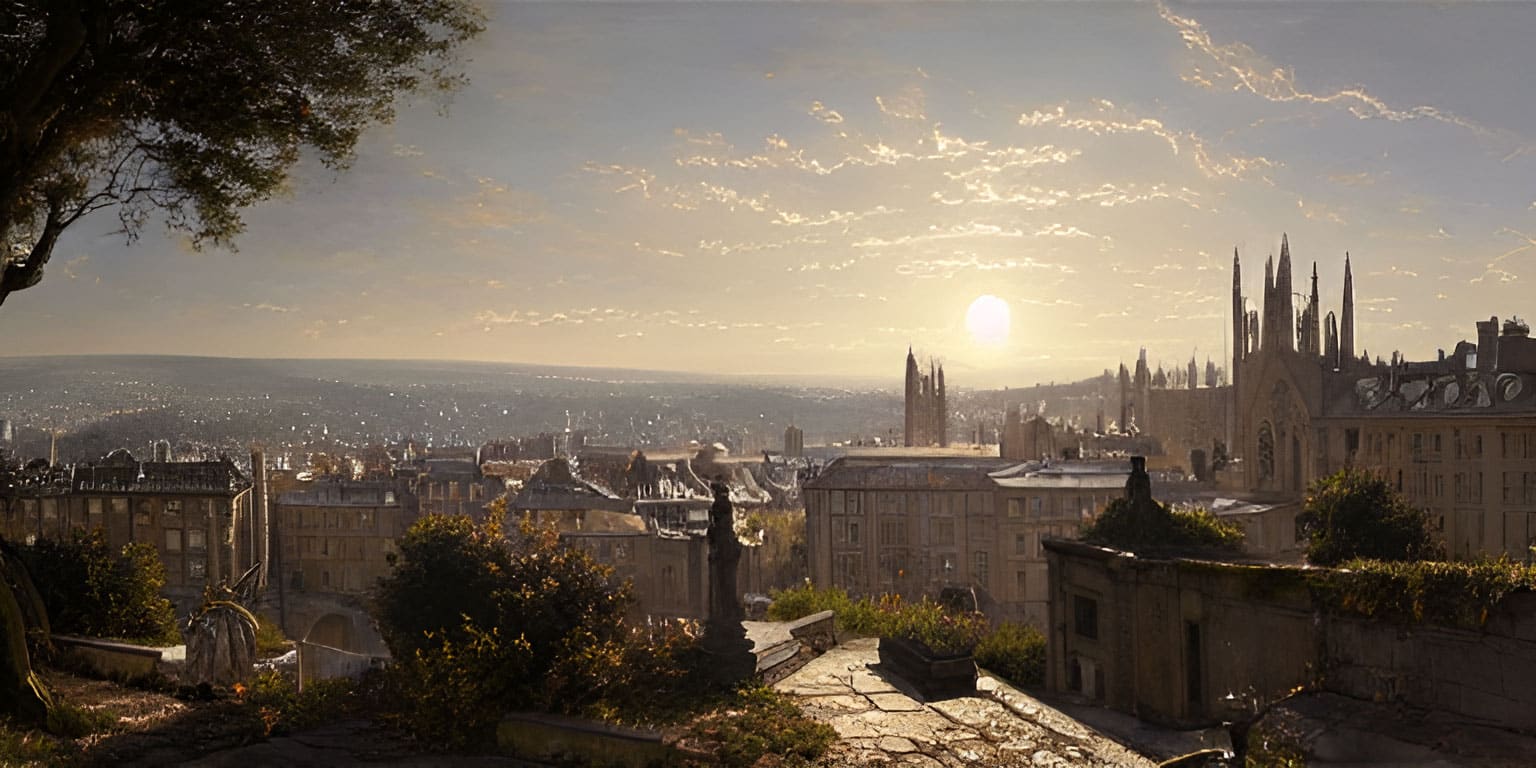 Rooftop view of the City of Bath