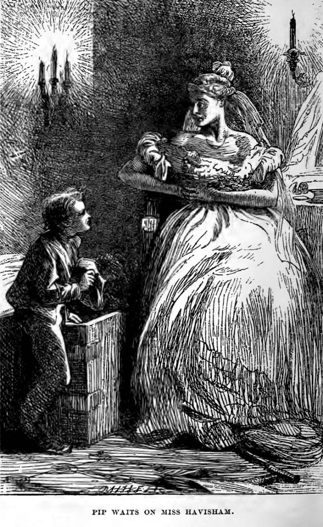 Pip waits on miss Havisham