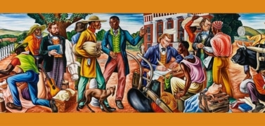 Hale Woodruff's mural dedicated to Black History month