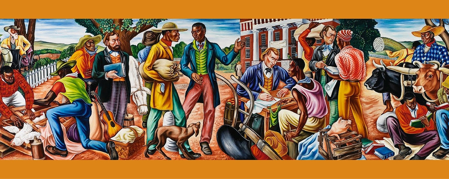 Hale Woodruff's mural dedicated to Black History month