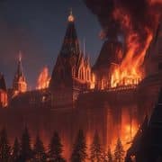 18th Century Moscow on Fire during Napoleon